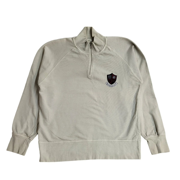 Ben Sherman Cream 1/4 Zip High Neck Casual Sweatshirt UK Men's XXL EE458