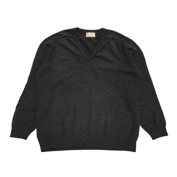 Marks and Spencer Vintage 80's Dark Grey Wool Jumper Uk Men's Size Large