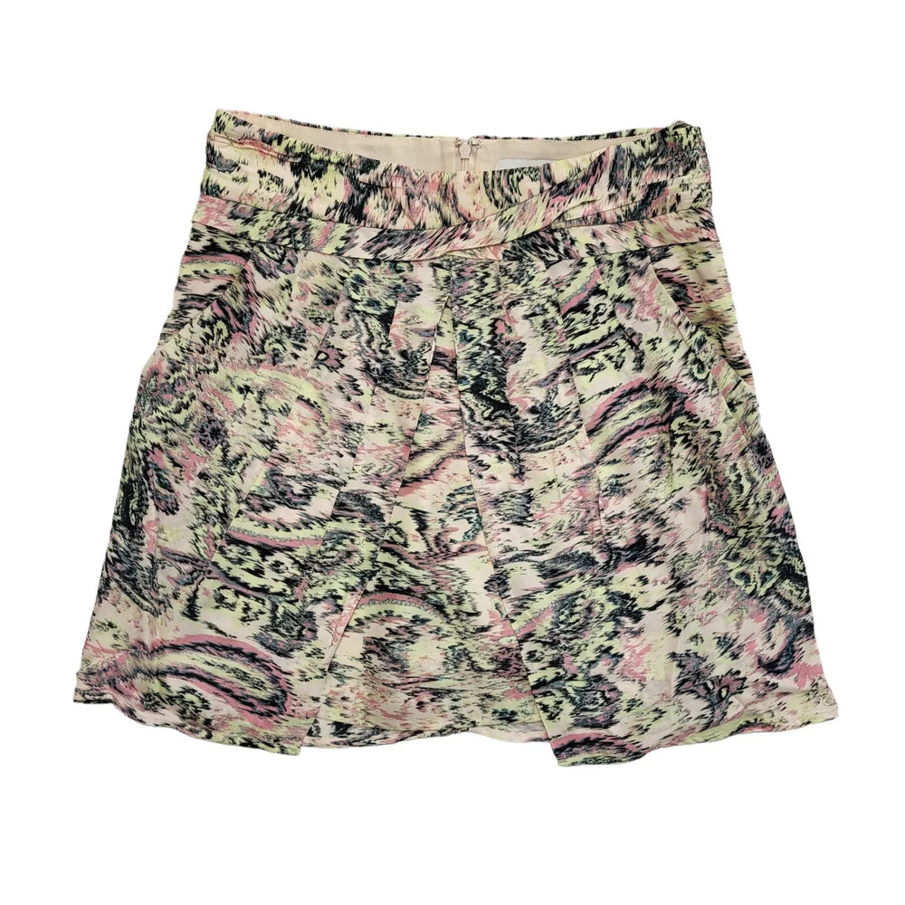 Reiss Pink & Green Mini Skirt Womens UK Size 10 W28 CC34