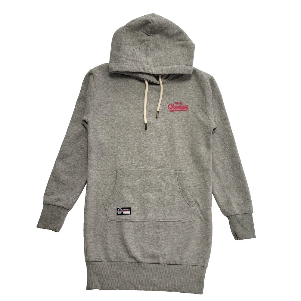 Superdry Grey Drawstring Sweatshirt Long Hoodie UK Women's S 8 K55