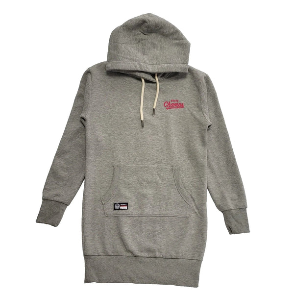 Superdry Grey Drawstring Sweatshirt Long Hoodie UK Women's S 8 K55