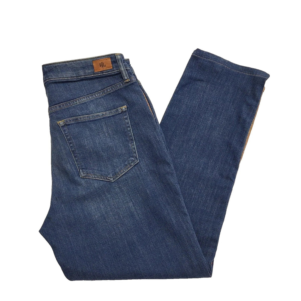 Ralph Lauren Straight Denim Jeans Faded Blue Uk Women's Size S W27 L26 L139