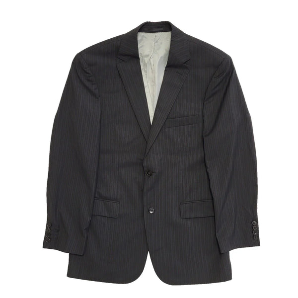 Hugo Boss Striped Suit Blazer Jacket Black Slim Men's uk M 40" L117