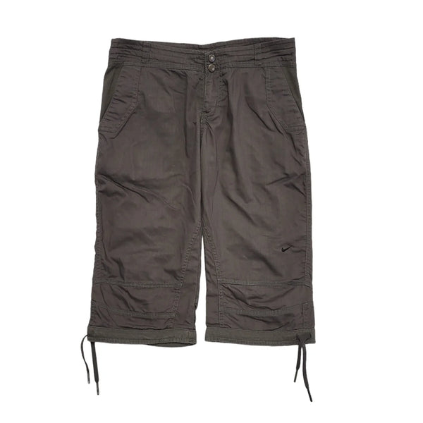 Nike Dri-Fit Y2K Vintage Brown/Grey 3/4 Length Shorts Women's Size 6 W28