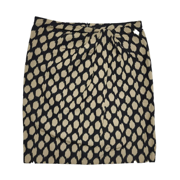 DKNY Black Beige Zipped Short Skirt Uk Women's 10 W28 (US 6) BB130