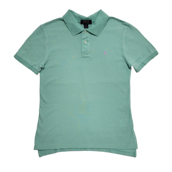 Polo Ralph Lauren Turquoise Short Sleeve Polo Shirt UK Women's L 12 H637