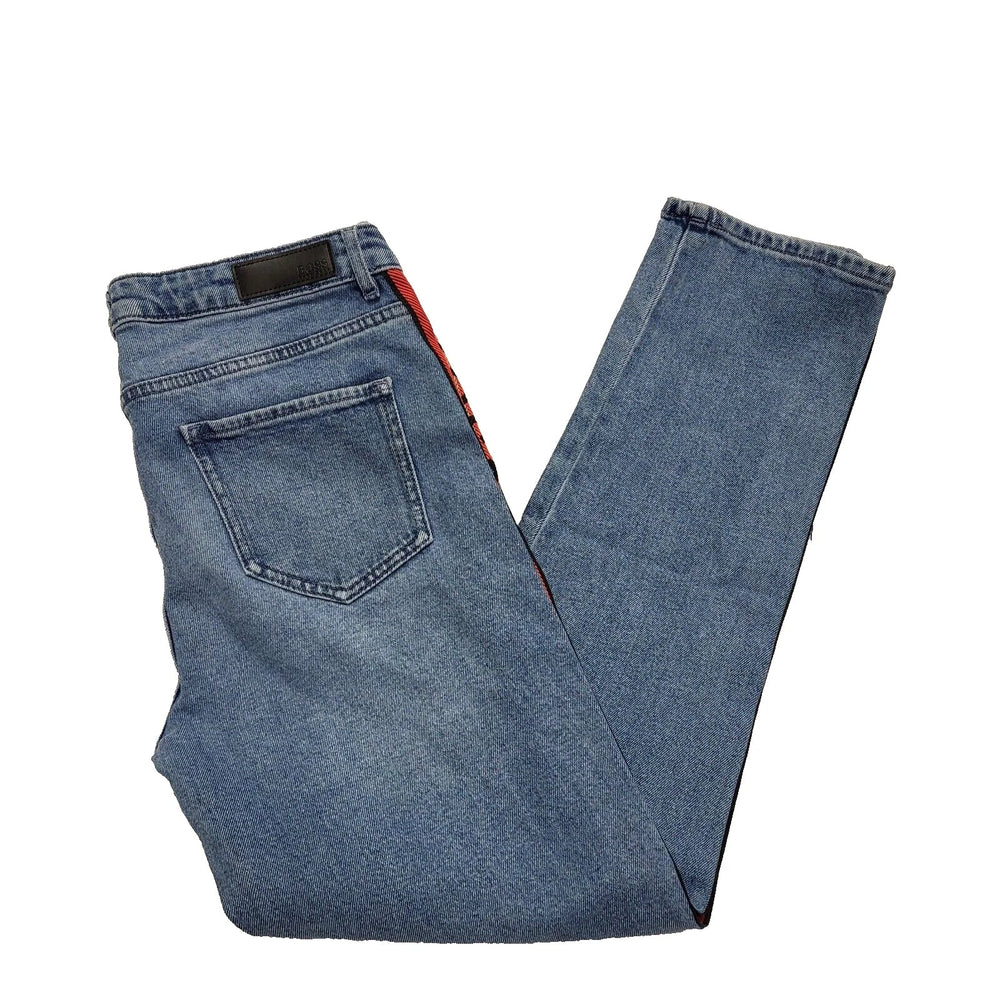 Hugo Boss J30 Straight Blue Denim Jeans Uk Women's Size 12 W30 L28 L599a