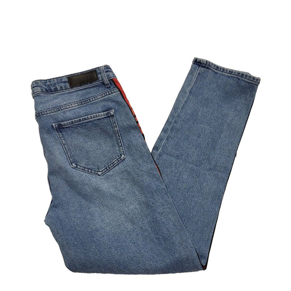 Hugo Boss J30 Straight Blue Denim Jeans Uk Women's Size 12 W30 L28 L599a