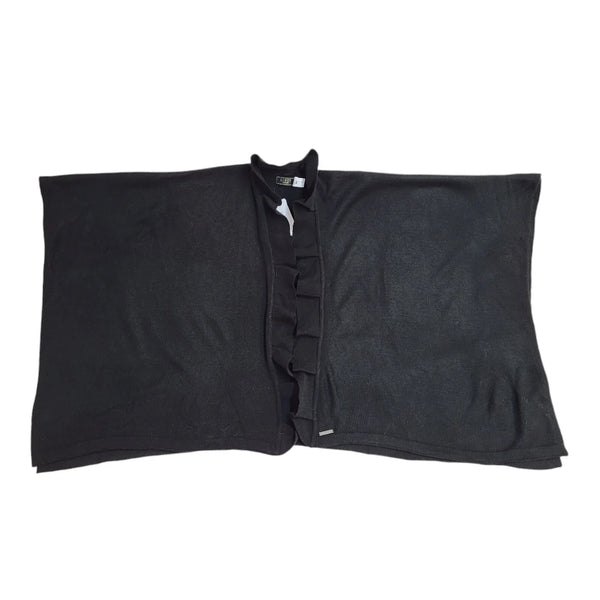 Lipsy Black Ruffle Cape BNWT Womens UK Size One Size EE343