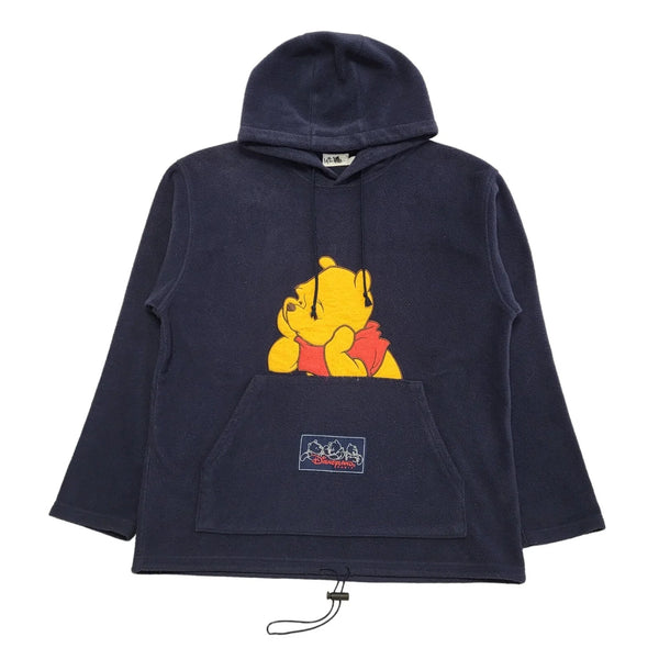 Disneyland Vintage Y2K Blue Fleece Pullover Hoodie Uk Women's Size L