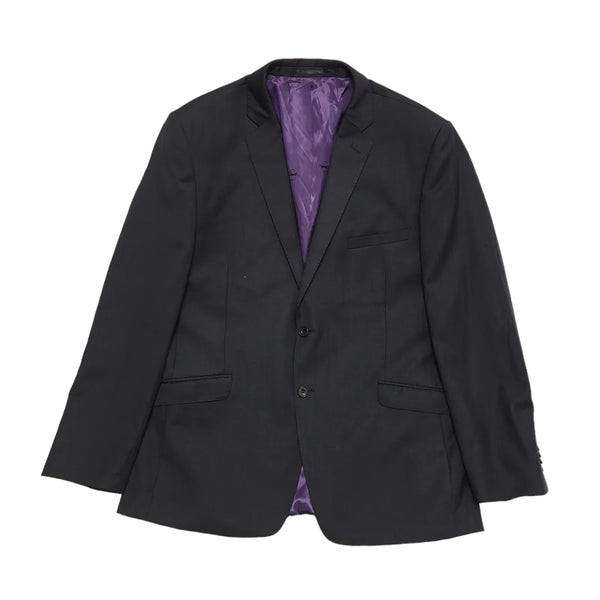 Paul Costelloe Black Polyester Suit Blazer Jacket Men's XL 44" CC890