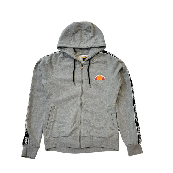 Ellesse Grey Drawstring Zipped L/Sleeve Sweatshirt Hoodie Women's uk M H513