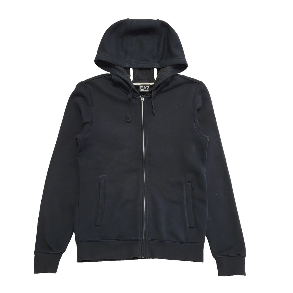 Emporio Armani Black Zipped Sweatshirt Hoodie Uk Men's Size Small L380