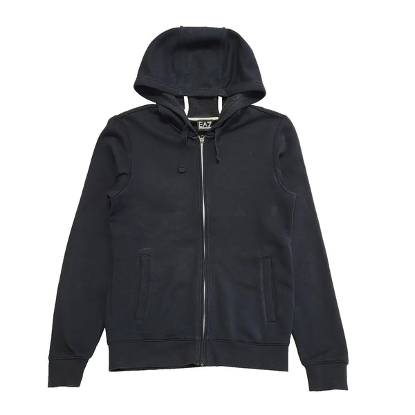 Emporio Armani Black Zipped Sweatshirt Hoodie Uk Men's Size Small L380
