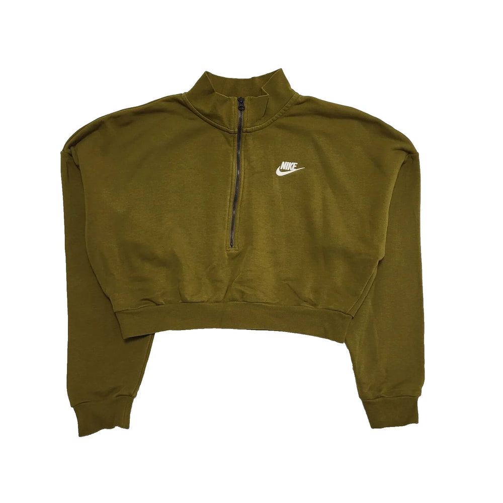 Nike Green Zipped Cropped Tracksuit Top UK Women's Small K187