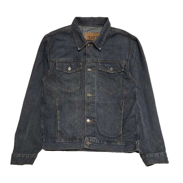 Trader Faded Blue Button L/Sleeve Denim Collared Jacket uk Men's M K976