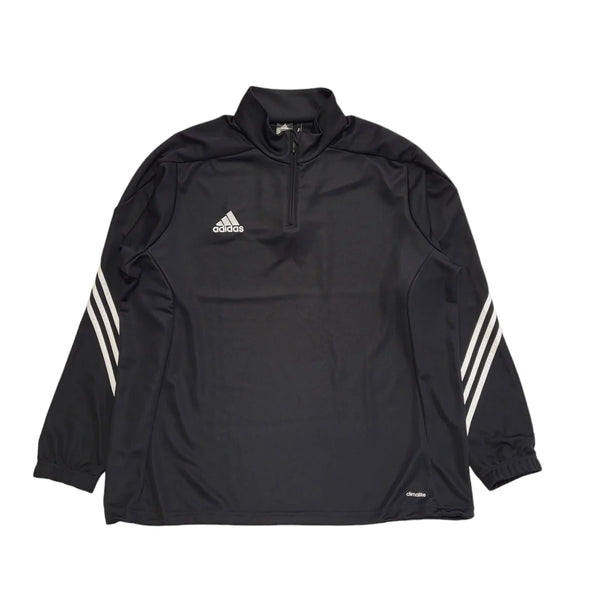Adidas  1/4 Zip Long Sleeve Casual Pullover Sports Top Black Mens UK 2XL BB26