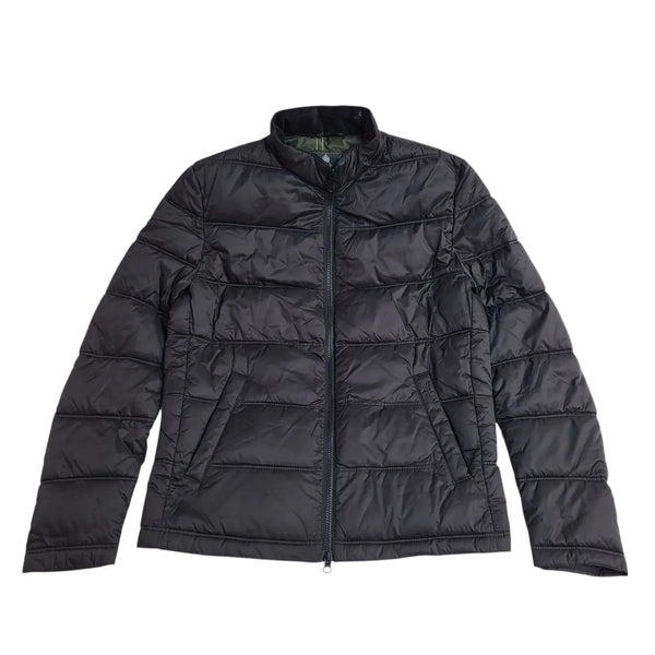 Barbour Fibre Down Classic Tartan Jacket Y2k Black Quilted UK Men's Size M