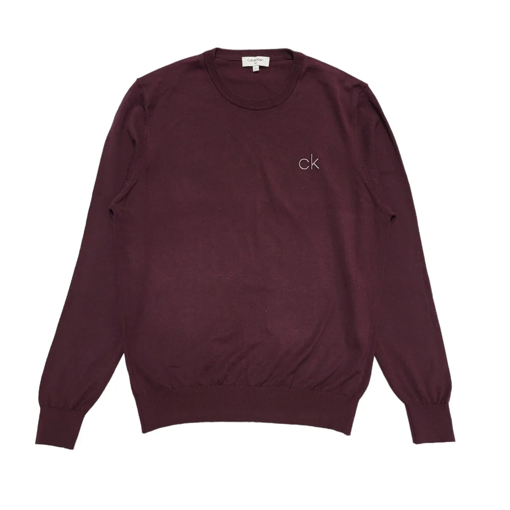 Calvin Klien Golf Maroon Jumper Long Sleeve Men's UK Size L CC210