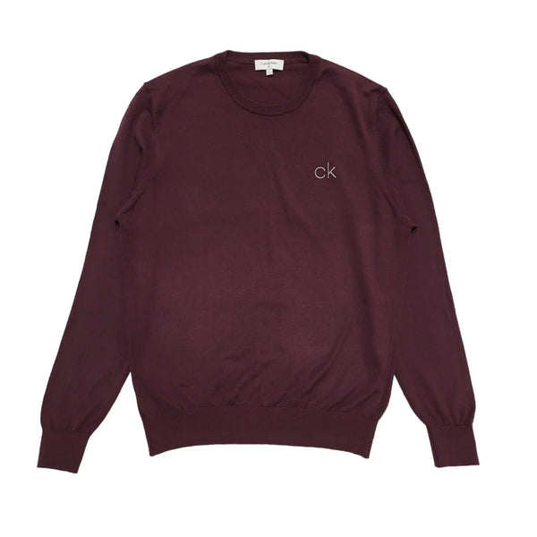 Calvin Klien Golf Maroon Jumper Long Sleeve Men's UK Size L CC210