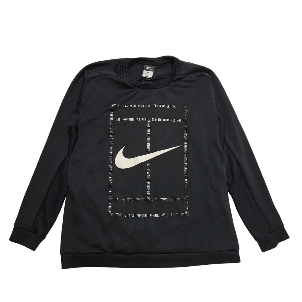 Nike Dry-Fit Black Crew Neck Sports Sweatshirt Uk Men's Large BB824