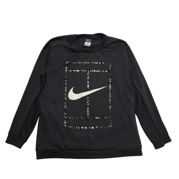 Nike Dry-Fit Black Crew Neck Sports Sweatshirt Uk Men's Large BB824