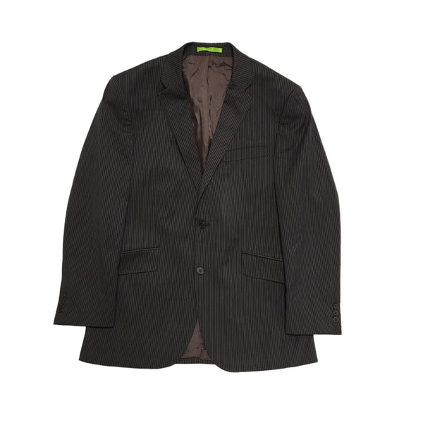 Limehaus Black Striped Wool Blend Suit Blazer Jacket Uk Men's M 40" Bnwt BB374