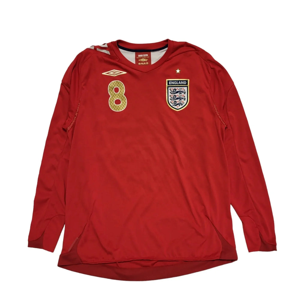 Umbro Red England Long Sleeve Vickery Football Shirt UK Men's L DD788