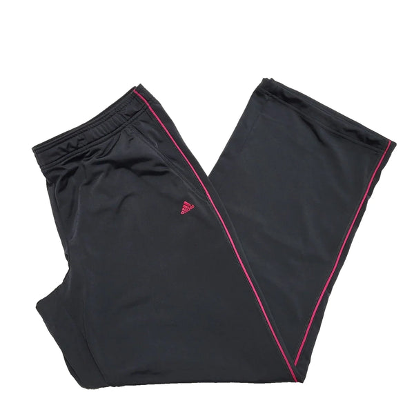 Adidas Black Pink Drawstring Jogging Bottoms Women's Uk XL 20-22 W38 L32 L560