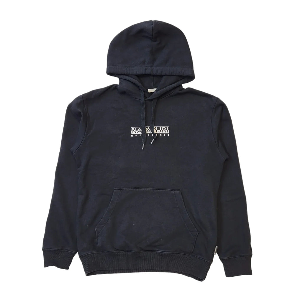 Napapijri Black Drawstring Pouch Sweatshirt Hoodie Men's uk M H35