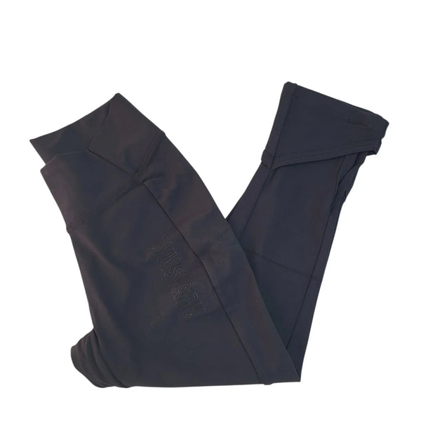 Gymshark Cropped Leggings Black Gym Sports UK Women's S 8 W26 L18 Bnwt L960