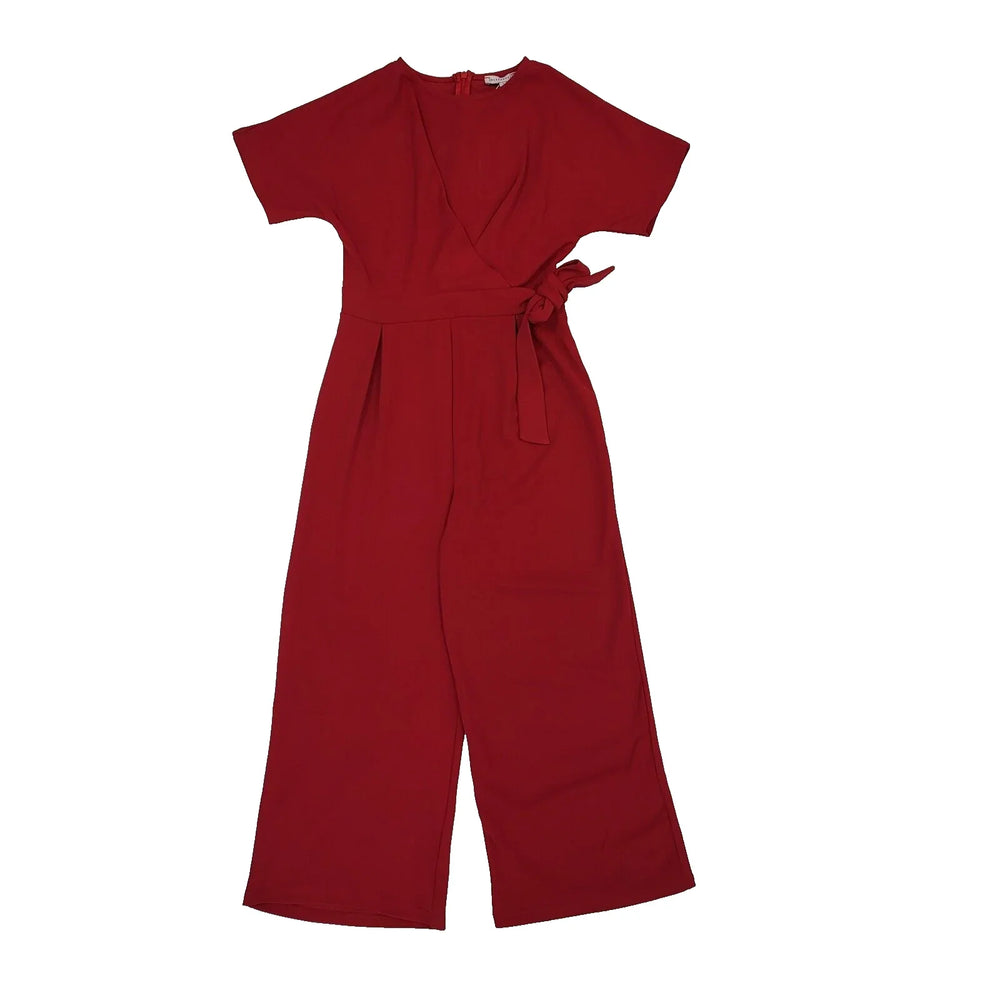 Warehouse Red Belt Formal Evening Jumpsuit Women's UK 8 BNWT W26 L23 H851
