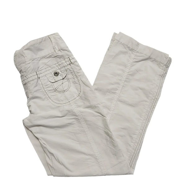 Next Vintage y2k  White Wide Leg Casual Trousers Uk Women's Size 6 W24-28 L30