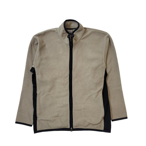 Nike Beige Black Zipped Fleece Sport Jacket Men's UK L H33