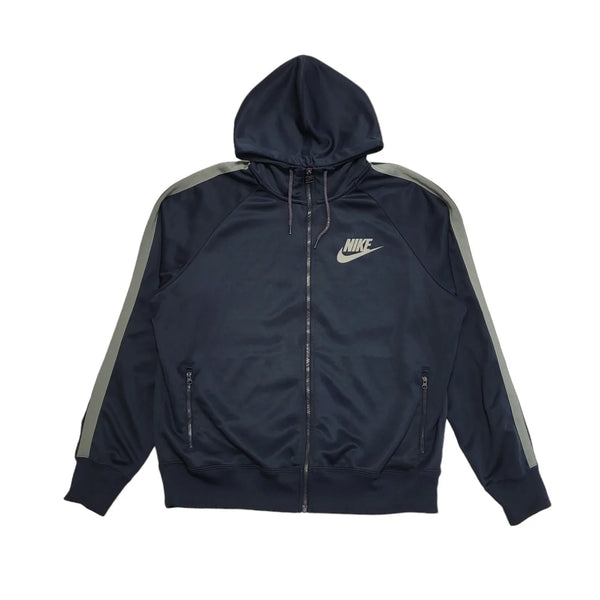 Nike Hoodie Full Zip Blue Sports Drawstring Mens UK Size XL BB560