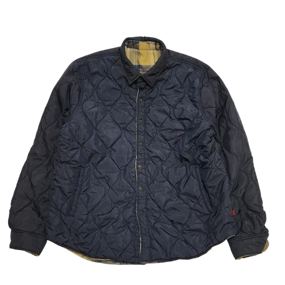 Levi's Reversible Blue Beige Check Jacket Uk Men's XL BB299
