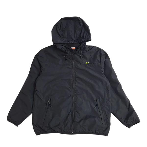Nike Black Vintage Y2k Hooded Sports Jacket UK Men's Size Large