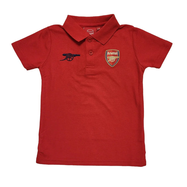 Arsenal FC Red Polo Football Shirt Boy's Age 4-5 EE35