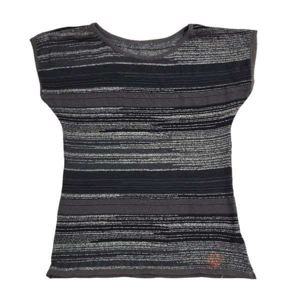 St Michael Grey Round Neck Short Sleeve T-Shirt Uk Women's Size 10 EE850