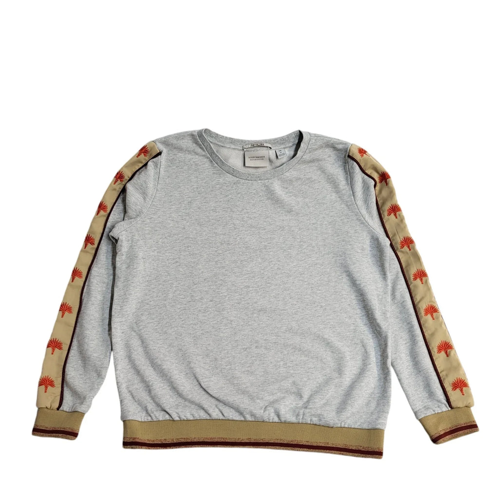 Scotch & Soda Raffia Town Grey Crew Neck Sweatshirt Women's UK M FF65