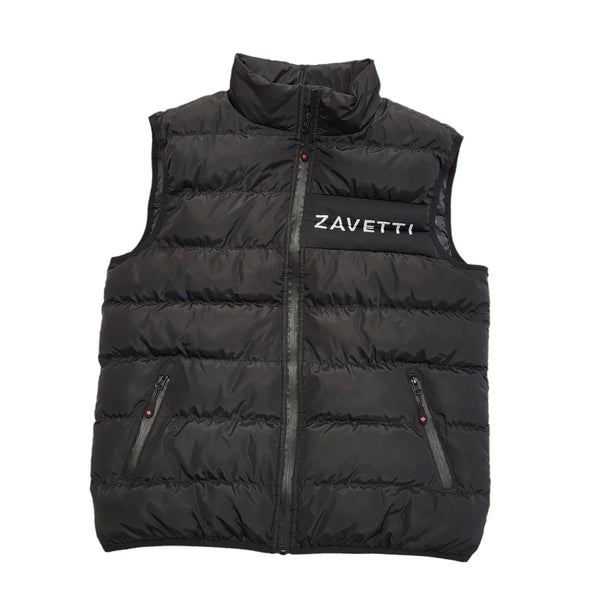 Zavetti Black Sleeveless Zipped Gliet Uk Women's Size Large CC635
