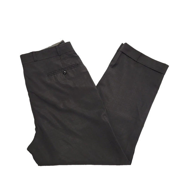 Vintage Charcoal Straight Dress Trousers UK Men's L W34 L28 K179