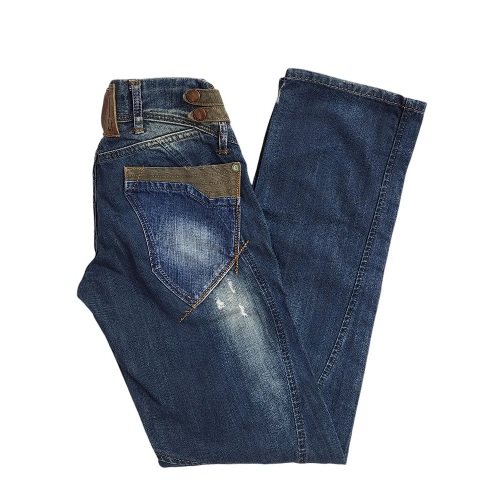 1St Level 90s Blue Straight Leg Denim Jeans Uk Men's Size S W30 L34